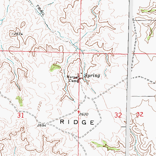 Topographic Map of Harper Camp, MT