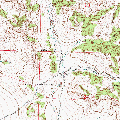 Topographic Map of Harris Canyon, MT