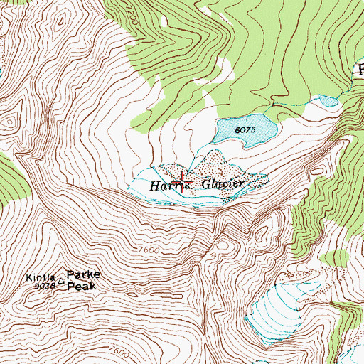 Topographic Map of Harris Glacier, MT