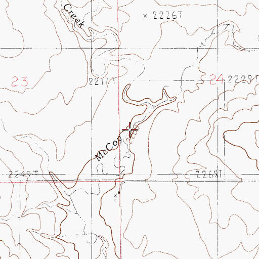 Topographic Map of Harrys Creek, MT