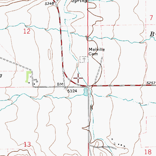Topographic Map of Hart Parker Ditch, MT