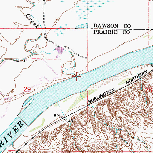 Topographic Map of Hatchet Creek, MT