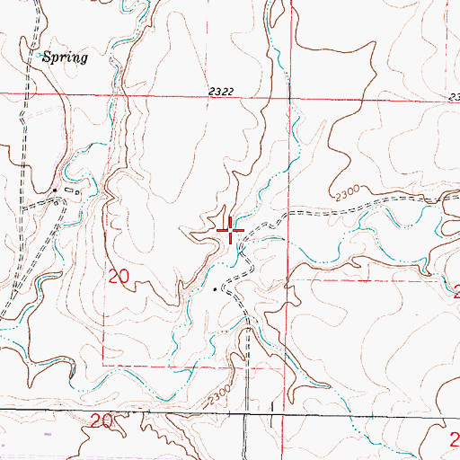 Topographic Map of Hawk Coulee, MT