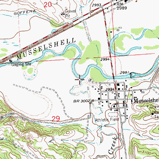 Topographic Map of Hawk Creek, MT