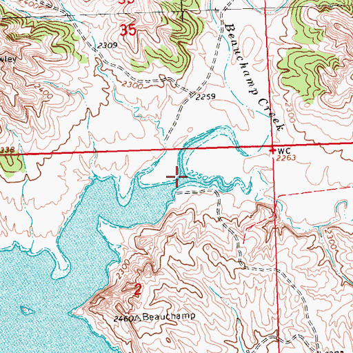 Topographic Map of Hawley Creek, MT