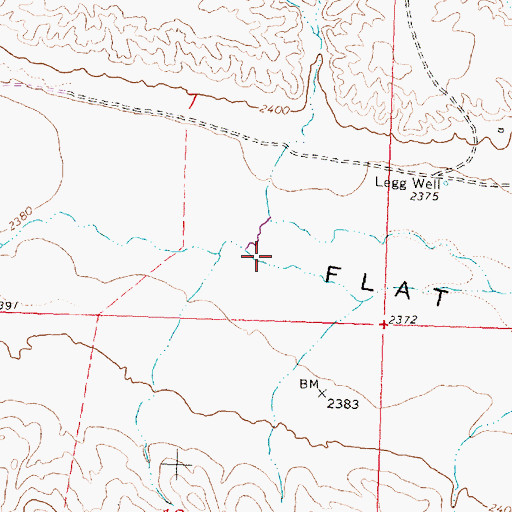 Topographic Map of Hawley Flat, MT