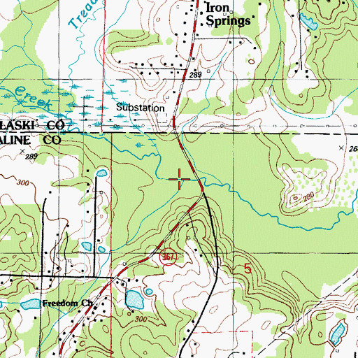 Topographic Map of Hopf Branch, AR