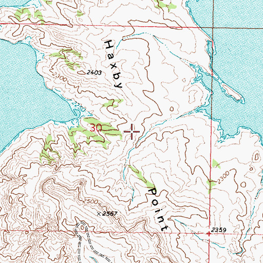 Topographic Map of Haxby Point, MT