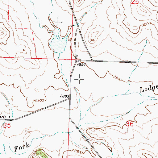 Topographic Map of Hay Coulee, MT