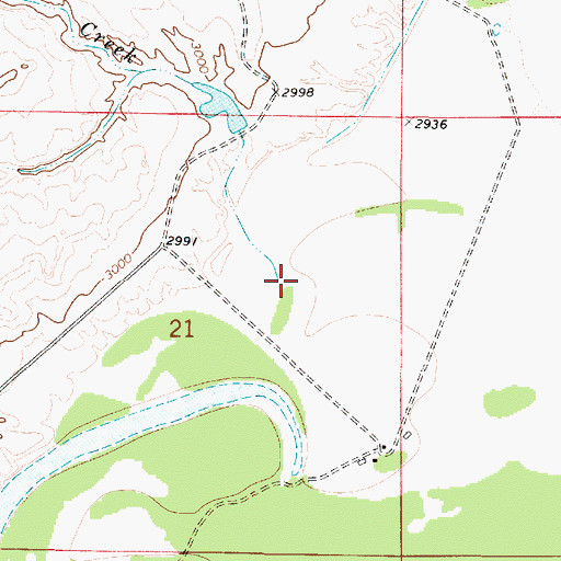 Topographic Map of Hay Creek, MT