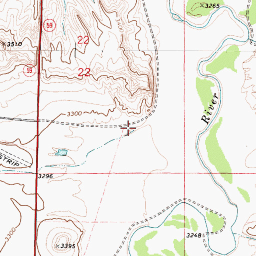 Topographic Map of Hay Creek, MT