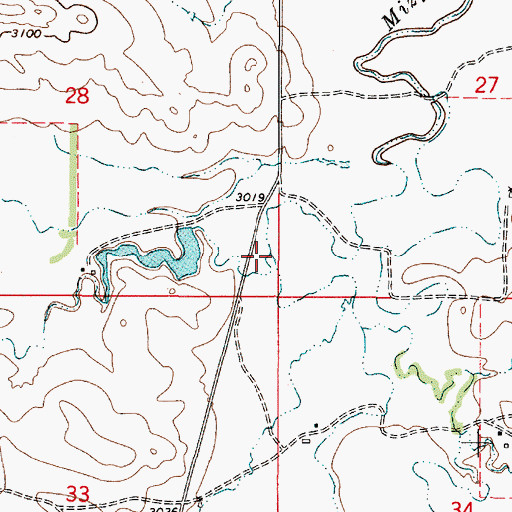 Topographic Map of Hay Creek, MT