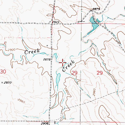 Topographic Map of Hay Creek, MT