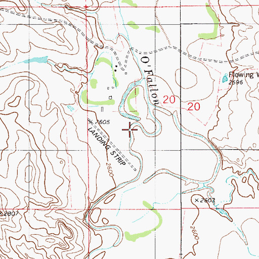 Topographic Map of Hay Creek, MT