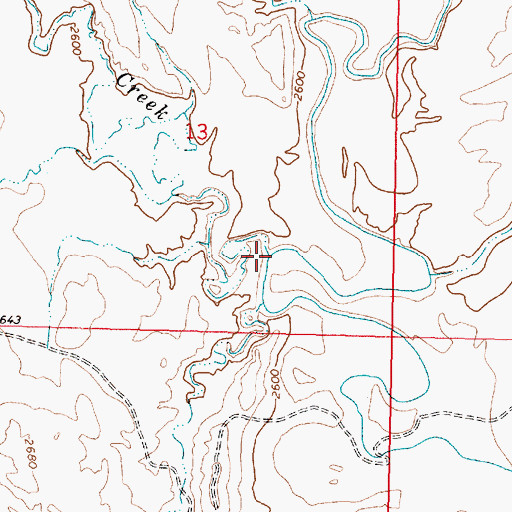 Topographic Map of Hay Creek, MT