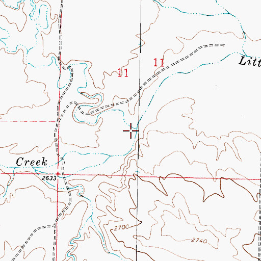 Topographic Map of Hay Creek, MT