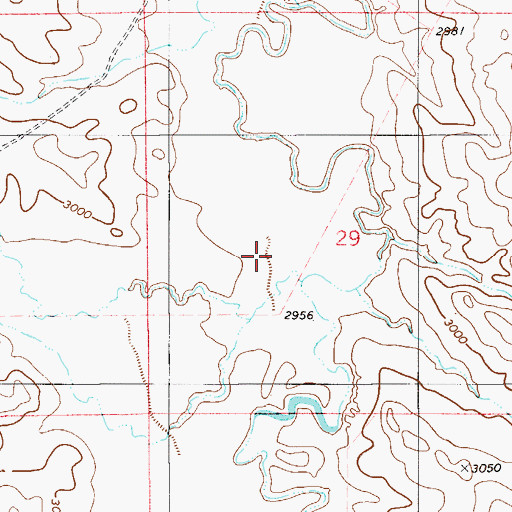Topographic Map of Hay Creek, MT