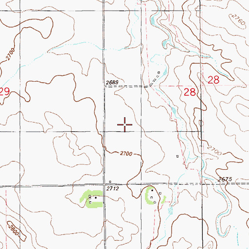 Topographic Map of Hay Creek School, MT
