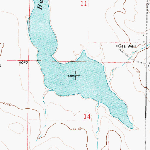 Topographic Map of Hay Lake, MT