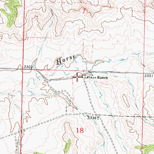 Topographic Map of Hays Ranch, MT