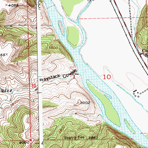 Topographic Map of Haystack Coulee, MT
