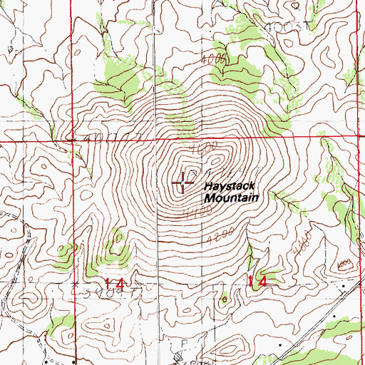 Topographic Map of Haystack Mountain, MT