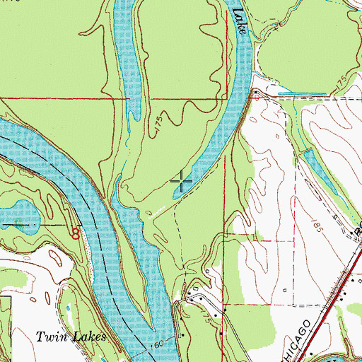 Topographic Map of Horseshoe Lake, AR