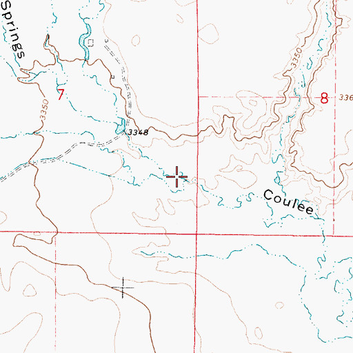 Topographic Map of Healy Coulee, MT