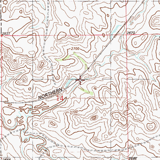 Topographic Map of Heckman Siding, MT