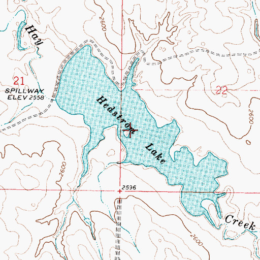 Topographic Map of Hedstrom Lake, MT