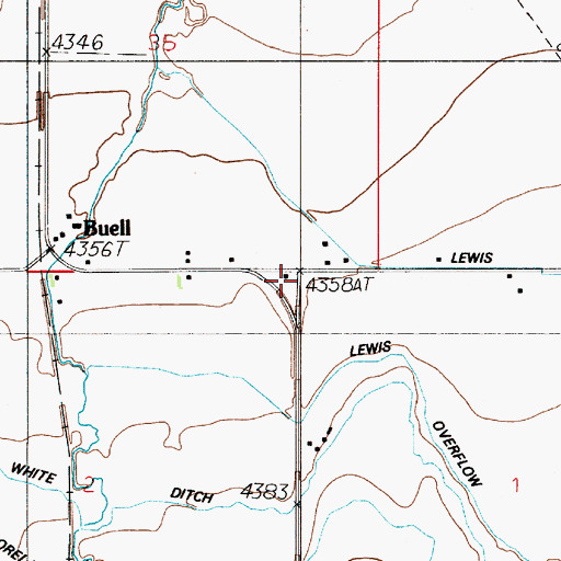 Topographic Map of Heeb School (historical), MT
