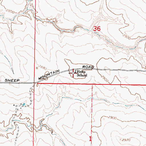 Topographic Map of Heitz School (historical), MT