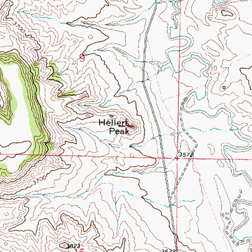 Topographic Map of Hellers Peak, MT
