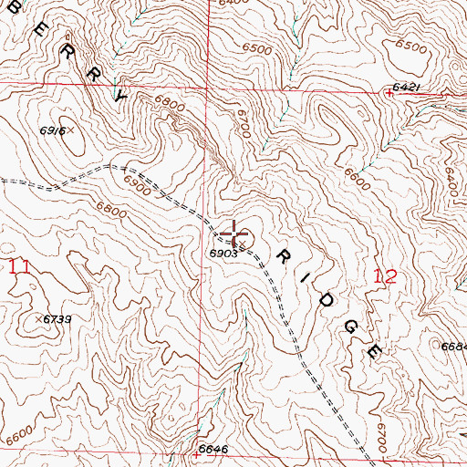 Topographic Map of Henneberry Ridge, MT