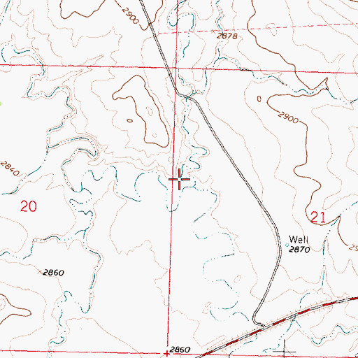 Topographic Map of Hensleigh Coulee, MT