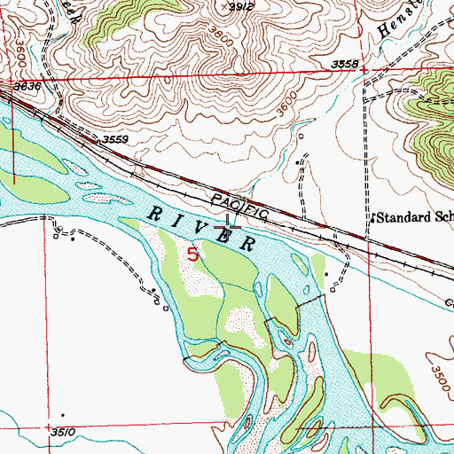 Topographic Map of Hensley Creek, MT