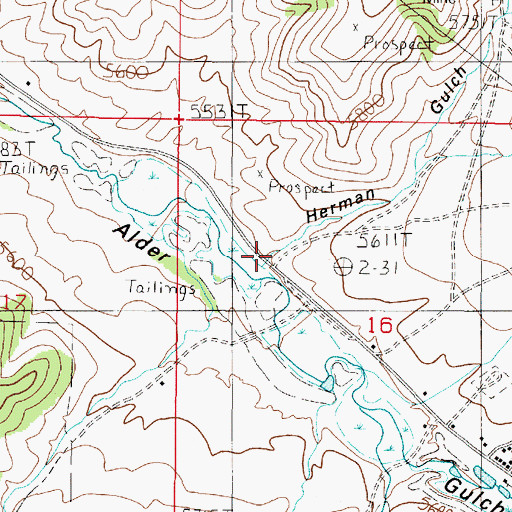 Topographic Map of Herman Gulch, MT