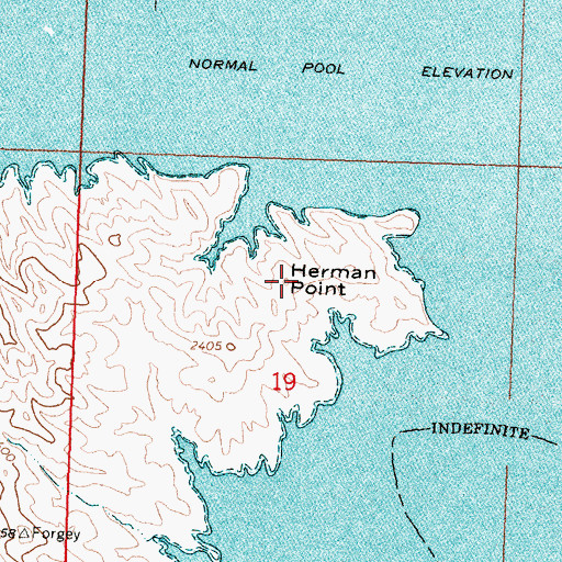 Topographic Map of Herman Point, MT