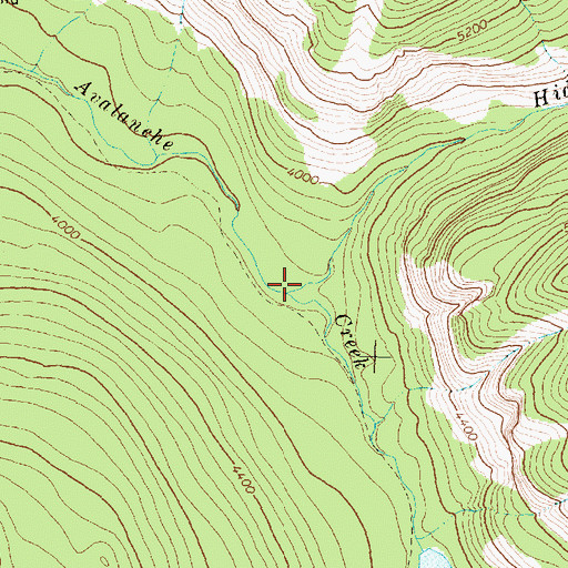 Topographic Map of Hidden Creek, MT