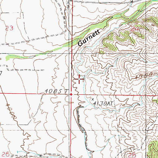 Topographic Map of Highland Ditch, MT