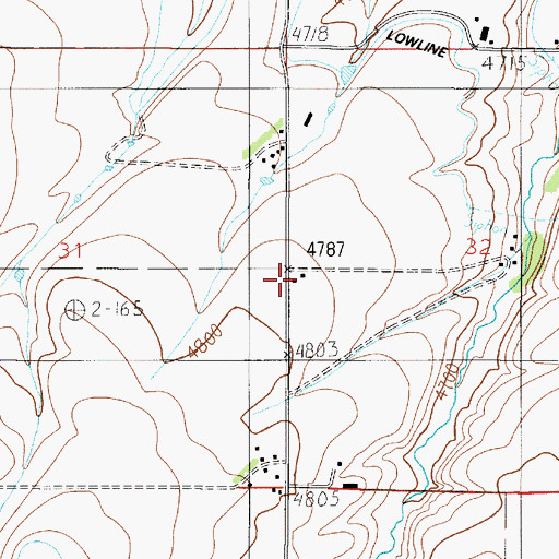 Topographic Map of Highline School (historical), MT