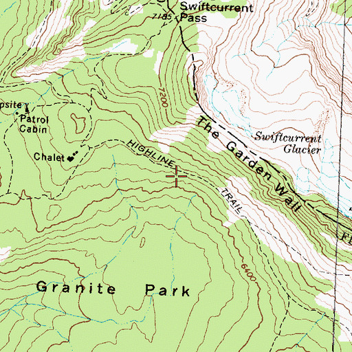 Topographic Map of Highline Trail, MT