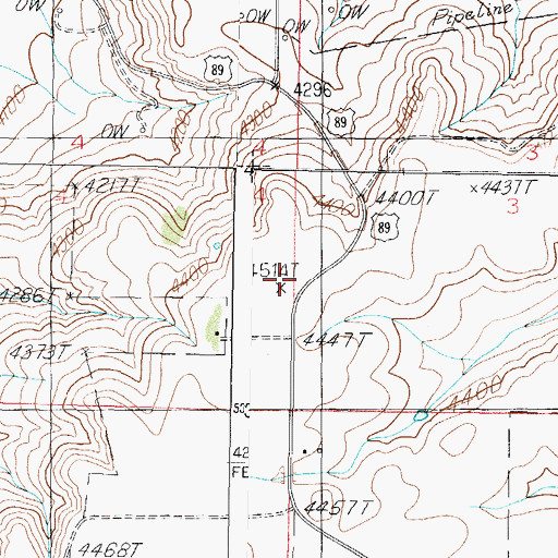 Topographic Map of Highview School (historical), MT