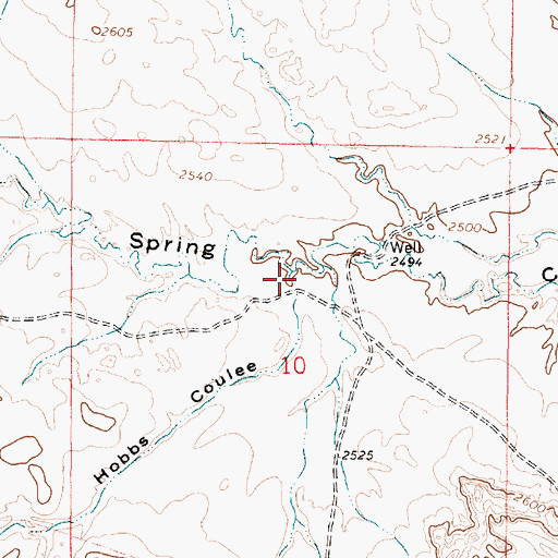 Topographic Map of Hobbs Coulee, MT