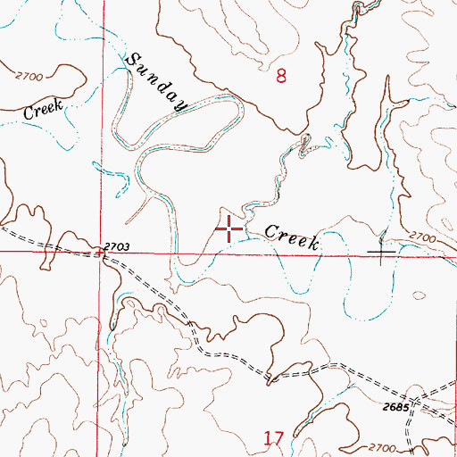 Topographic Map of Hobo Coulee, MT