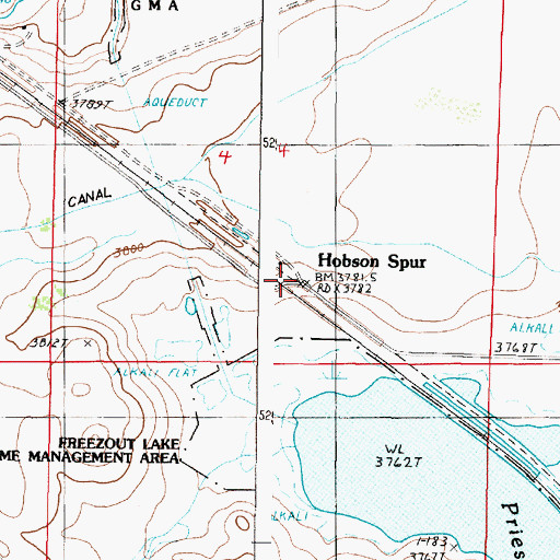 Topographic Map of Hobson Spur, MT