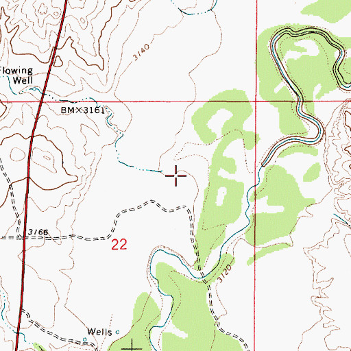 Topographic Map of Hockey Creek, MT