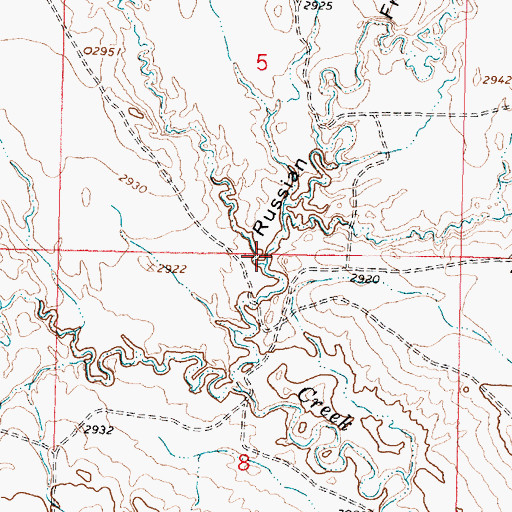 Topographic Map of Hoff Coulee, MT