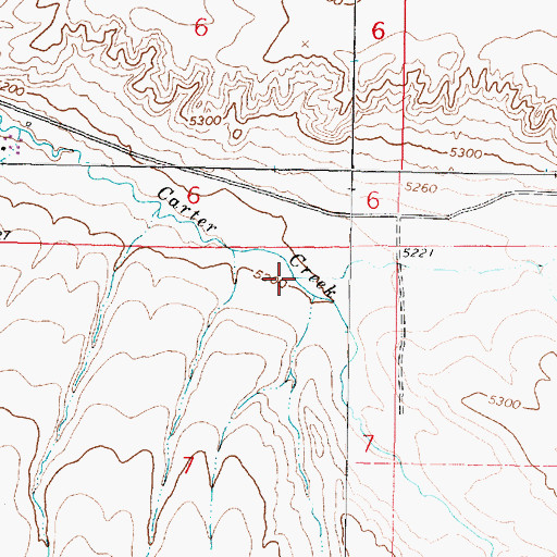 Topographic Map of Hoffman Creek, MT
