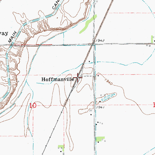 Topographic Map of Hoffmanville, MT